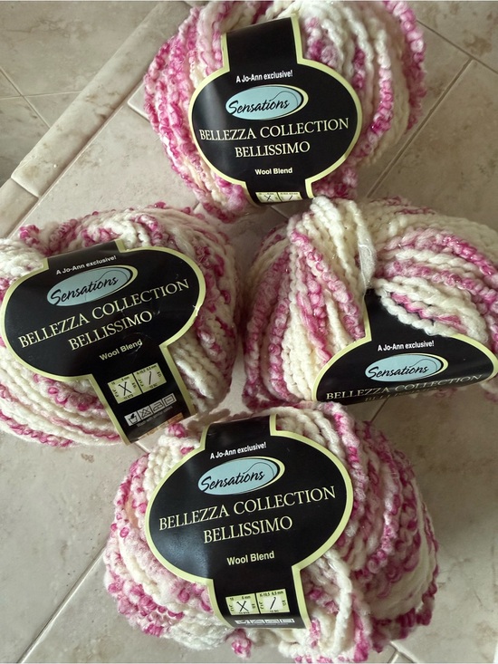 Sensations Bellezza Collections Accessories - Sensations Bellezza Collection Bellissimo Wool Blend Yarn - Fuchsia & Cream